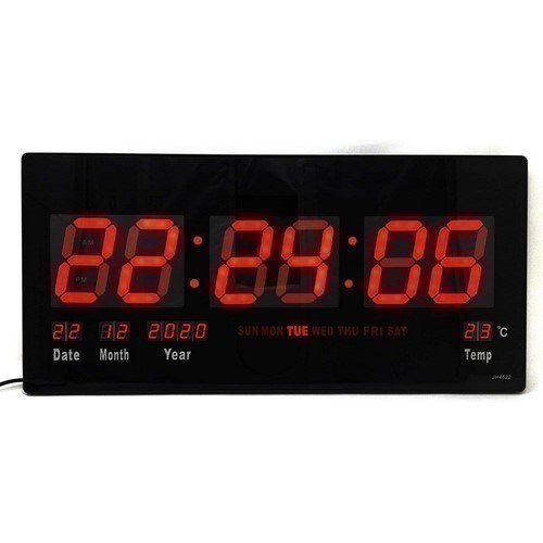 RELOJ PARED DIGITAL STARLET24 JH4622 45X22CMS ROJO